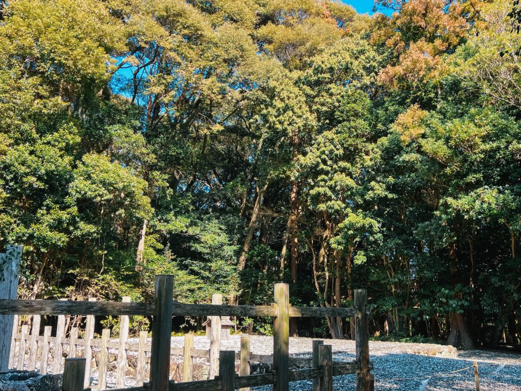 伊勢神宮本殿付近
